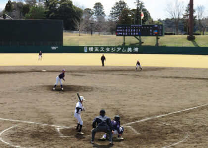 美浦村 野球場 スコアボードビジョンの活用事例